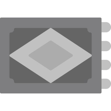 Cpu vektör simgesi. resimleme