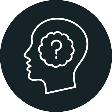 beyin ikonu vektör illüstrasyonu