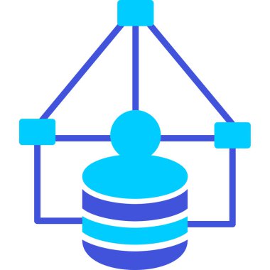 veritabanı. Web simgesi basit illüstrasyon