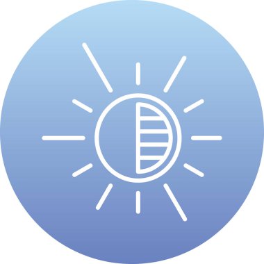 Güneş simgesinin vektör illüstrasyonu