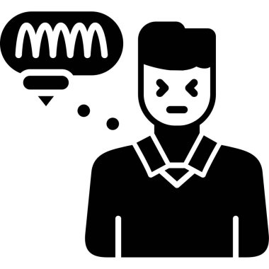 man simgesi, illüstrasyon, beyaz arkaplan üzerindeki vektör