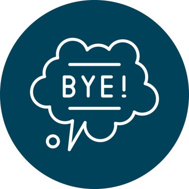 Bir konuşma balonunun modern ve minimal simgesinin vektör çizimi