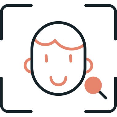 avatar yüz erkek simgesi ana hatları biçiminde