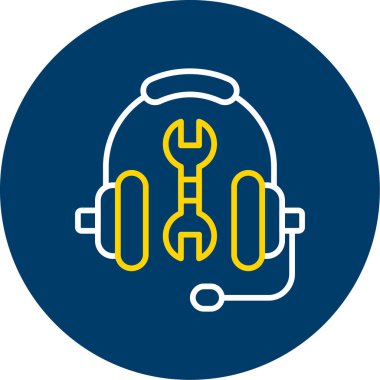 kulaklık simgesi vektör illüstrasyonu