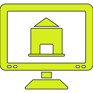 Modern ev simgesinin vektör illüstrasyonu