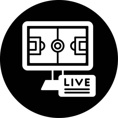 Canlı haber ikonu. Basit resimleme