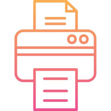 Yazıcı. Web simgesi basit illüstrasyon