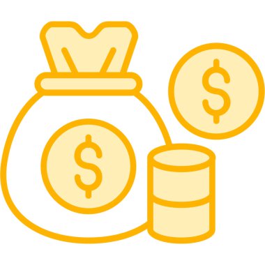 para sikkeler para simgesi doldurulmuş dış hat biçimi