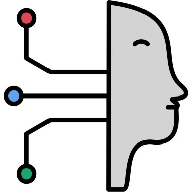 Kafa. Web simgesi basit illüstrasyon