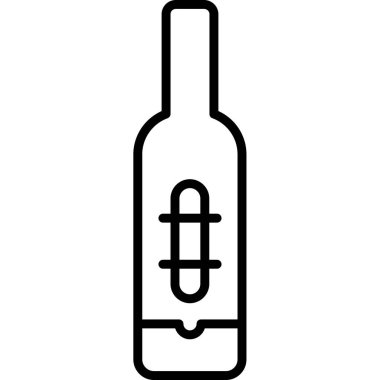 Alkol ikonu. Beyaz arkaplanda izole edilmiş web tasarımı için özet içecek vektör simgesi