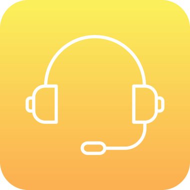 kulaklık simgesi vektör illüstrasyonu