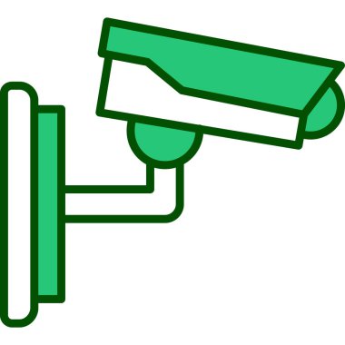 Kapalı devre kamera simgesi. Web için ccTV kamera vektör simgelerinin özeti