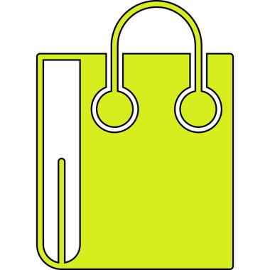 çanta alışveriş simgesi, vektör tasarımı