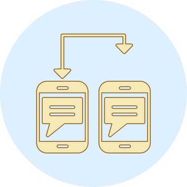 Sohbet simgesi vektör illüstrasyonu