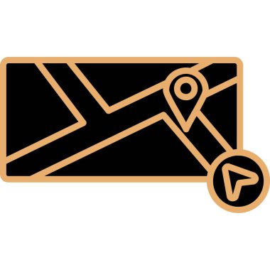 Harita işaretleyici simgesi. vektör illüstrasyonu