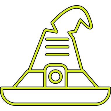 Yeşil ve sarı ikonun vektör illüstrasyonu