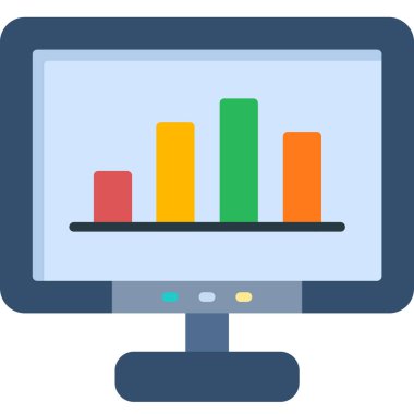 monitör simgesi. düz dizayn biçimi 10