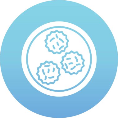 Bir virüs simgesinin vektör illüstrasyonu