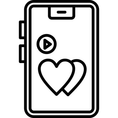 Akıllı telefon. Web simgesi basit illüstrasyon