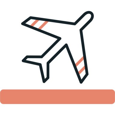 Havaalanı ikon vektör illüstrasyonu