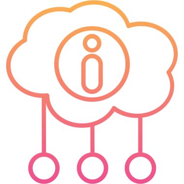 Bulut simgesi vektör illüstrasyonu