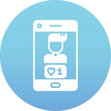 Vektör akıllı telefon simgesi, vektör illüstrasyonu