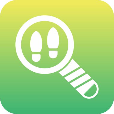 Büyüteç simgesi yeşil arkaplanda izole edilmiş. vektör illüstrasyonu