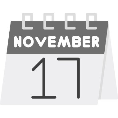 Kasım takvimi - takvim simgesi tasarımı. vektör illüstrasyonu