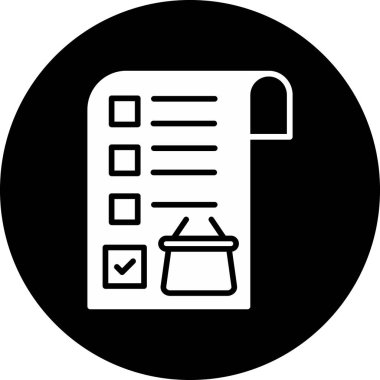 Kontrol listesi simgesinin vektör illüstrasyonu