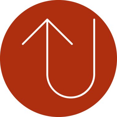 Kırmızı ok simgesinin vektör çizimi