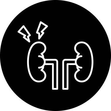 Böbrek çizgisi biçim vektör çizimi tasarımı olan insan organı