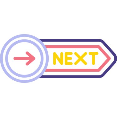 Sağ ve sağ ok simgesi vektör illüstrasyon tasarımı