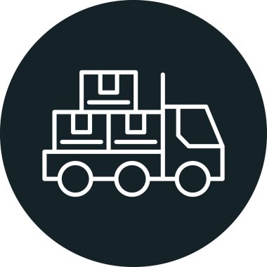 Kamyon. Web simgesi basit illüstrasyon
