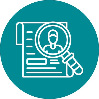 Liste simgesi olan büyüteç. vektör illüstrasyonu