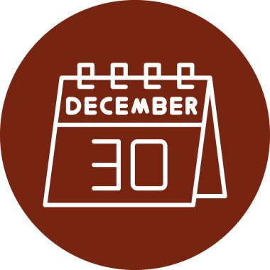 Bir takvim simgesinin vektör illüstrasyonu