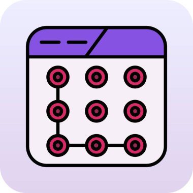 Takvim. Web simgesi basit illüstrasyon