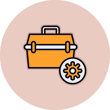 Modern oto mekanik simgesinin vektör illüstrasyonu