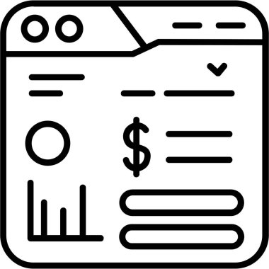 Fatura dolar simgesi taslak biçimi