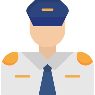 Polis memuru, illüstrasyon, beyaz arkaplan vektörü.