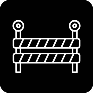 yatak ikonu vektör illüstrasyonu