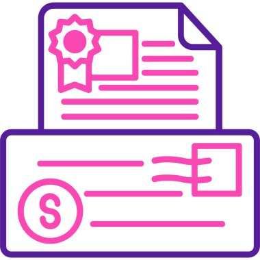 Belge. Web simgesi basit illüstrasyon