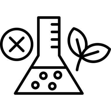 Kimyasal Deney simgesi, vektör illüstrasyonu