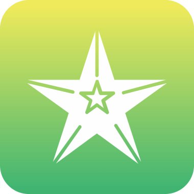 Yıldız simgesi yeşil vektör