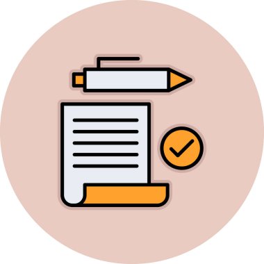 Kontrol listesi simgesi vektör illüstrasyonu