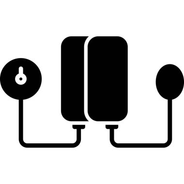 müzik çalar glyph simgesi, vektör illüstrasyonu