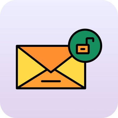 E- posta vektör simgesi modern basit vektör illüstrasyonu