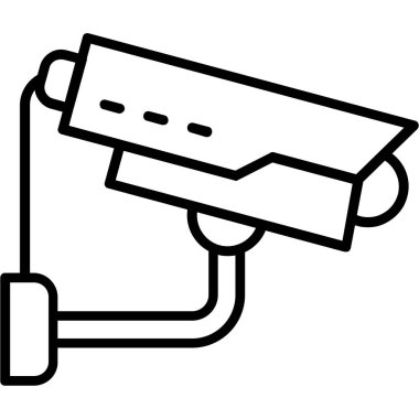 CCTV kamera simgesi, anahat stili