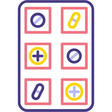 İlaç. Web simgesi basit illüstrasyon