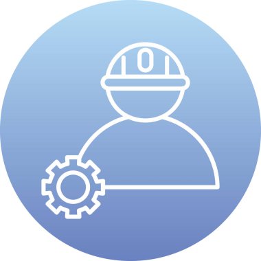 Kask simgesi vektör illüstrasyonu