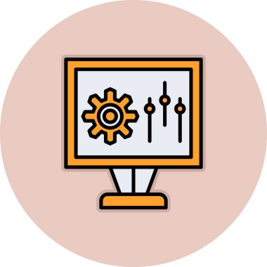 vektör lcd simgesi illüstrasyonu